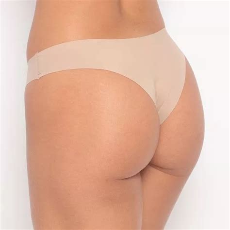 Calcinha Tanga Lisa Bege Claro Morena Rosa PRIVALIA O Outlet