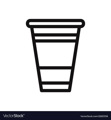 Plastic Cup Icon Royalty Free Vector Image Vectorstock