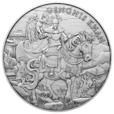 Legendary Warriors 5 Dschingis Khan Genghis Khan 1 Oz Silber