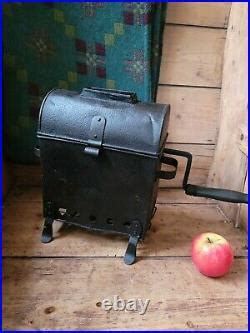 A Very Rare Early Wrought Iron Coffee Roaster Early Rare Antique