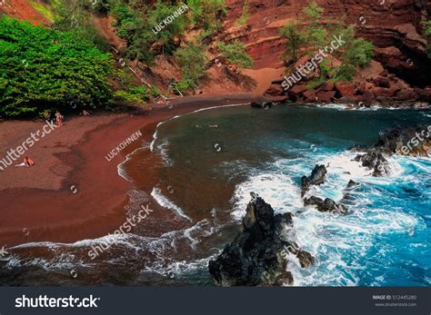 Kaihalulu Red Sand Beach Hawaii Photos, Images and Pictures