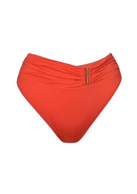 Crool Red High Waisted Bikini Slip Shop Now