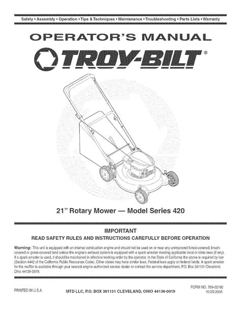 Troy Bilt Parts Diagram for Maintenance and Repair