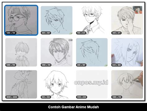 √ 15 Contoh Gambar Anime Mudah Sketsa Simpel Keren Onpos