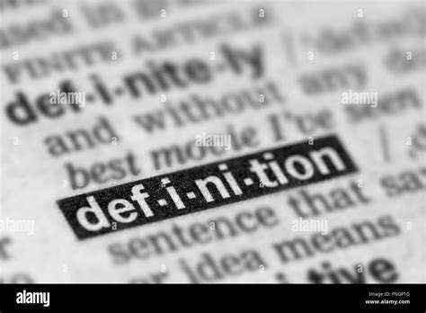 definition word text  dictionary page stock photo alamy