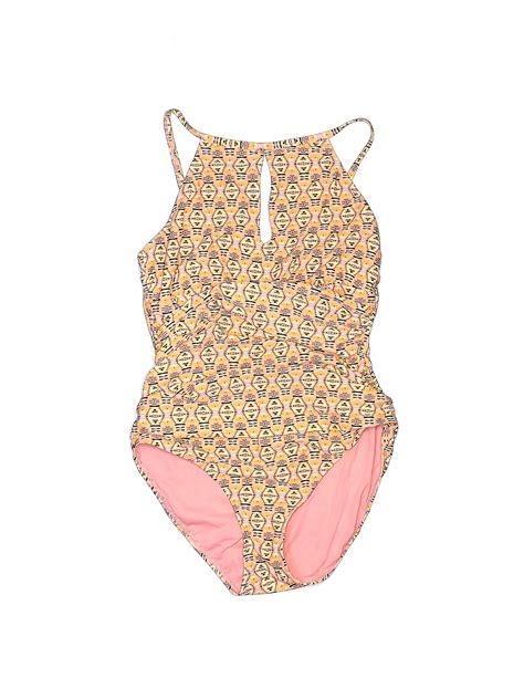 Ellen Tracy Floral Colored Pink One Piece Swimsuit Size 12 - 61% off