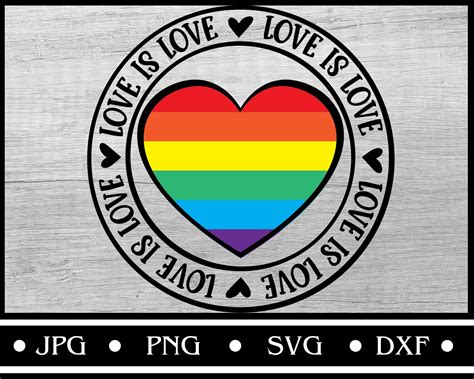 Love Is Love Svg Pride Svg Gay Pride Clipart Lesbian Pride Etsy Canada