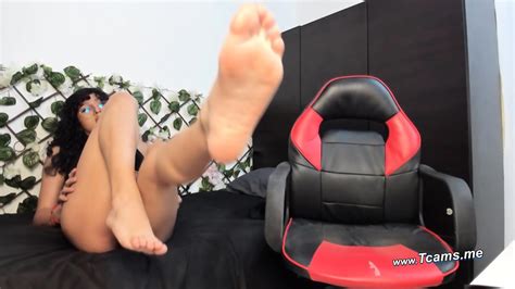 Curly Latina Ts Wanking Her Huge Babecock