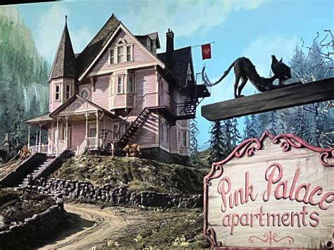 Coraline pink palace limbo | Coraline pink palace apartments sign, The