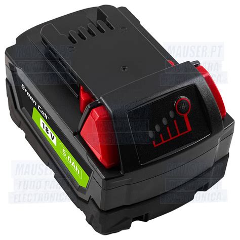 Ptml18v5 Green Cell Bateria Compatível Com Milwaukee M18 B5 4932430483 M18 18v 5ah Li Ion