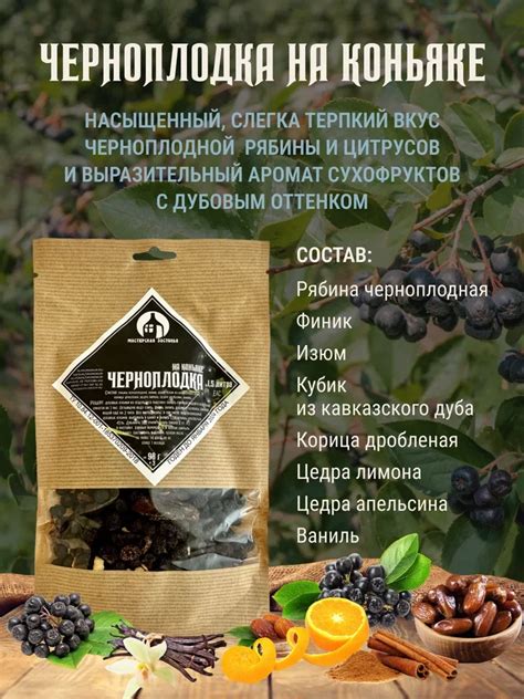 Набор для настаивания Черноплодка на коньяке 98г (до 3л) Мастерская ...