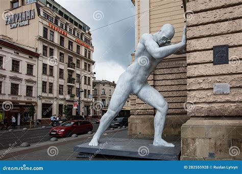 MR ARBITRIUM Sculpture Near Lviv National Opera As A Symbol Of