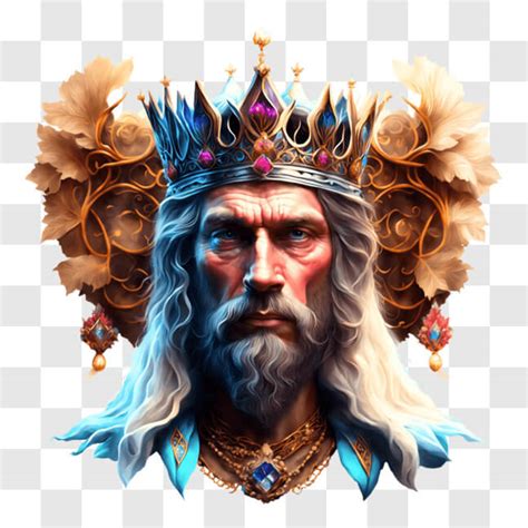Download Ancient King With Crown And Jewels Png Online Creative Fabrica