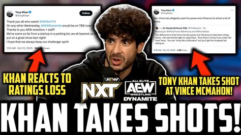 Aew Tony Khan Takes Shots At Vince Mcmahon Khan Shoots On Wwe Nxt