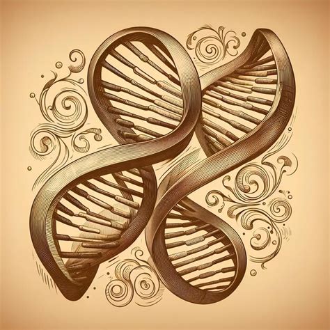 premium photo dna double helix   engraving