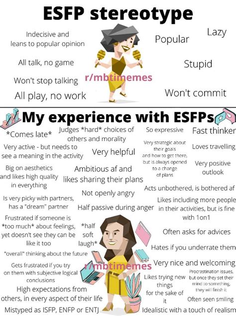 Esfp Stereotype Vs My Experience With Esfps Mbti Relationships Mbti