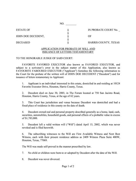 Letter Of Testamentary Fill Online Printable Fillable Blank