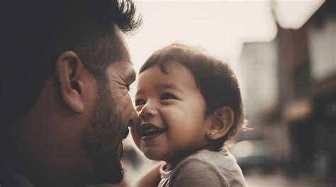 Premium AI Image | Life's little moments candid image of a father and ...