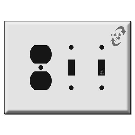 Oversized 2 Toggle 1 Outlet Switch Plate | Kyle Switch Plates