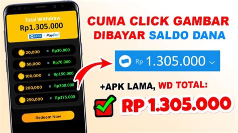 SUKSES WD Rp1 305 000 APK BARU CLICK GAMBAR DIBAYAR SALDO DANA