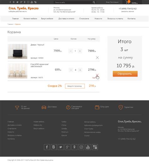 Заказать интернет-магазин по продаже мебели, фурнитуры и дверей / Портфолио