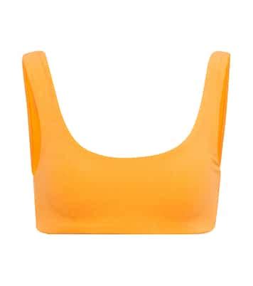Rounded Edges Bikini Top In Orange Jade Swim Mytheresa