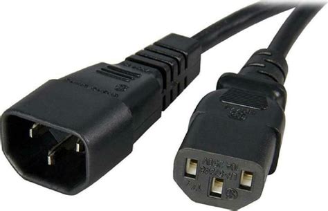 Powertech IEC C13 - IEC C14 Cable 3m Μαύρο (CAB-P025) | Skroutz.gr