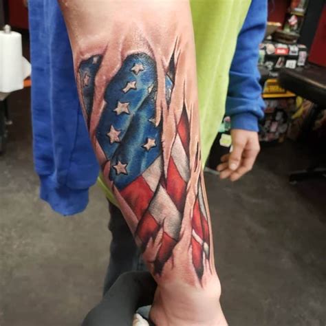 89 Patriotic American Flag Sleeve Tattoo Ideas