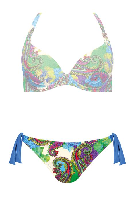 Góra od bikini wiązana na szyi push up wzory boho FG11 865 Sklep Feba