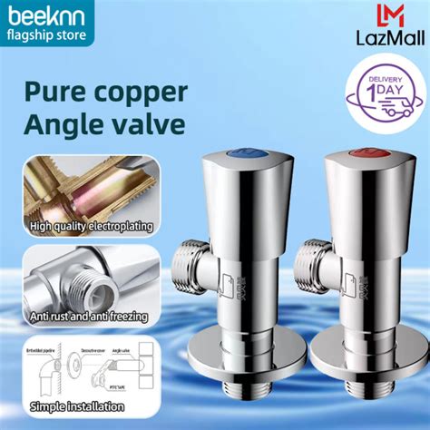Beeknn Solid Angle Valve Hot And Cold Water Stop Valve Quick Open Faucet Valve For Bathroom