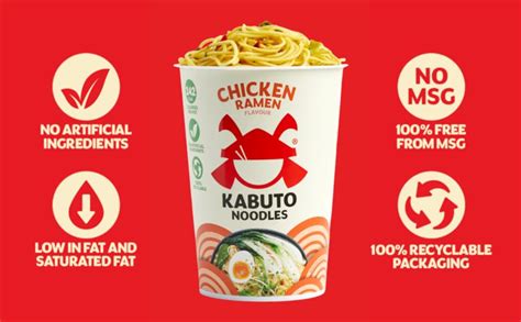 Kabuto Noodles Chicken Ramen Flavour Instant Noodles Pack Of X