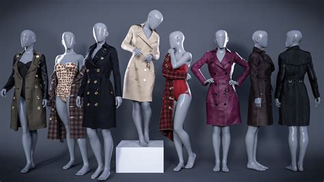 DForce Winter Trench Coat Outfit For Genesis 9 8 And 8 1 Female Daz 3D