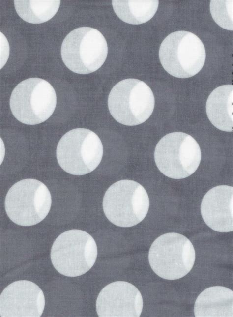 Cotton Quilt Fabric Gray White Bigger Dot Polka Dots 1 1 2 Dot