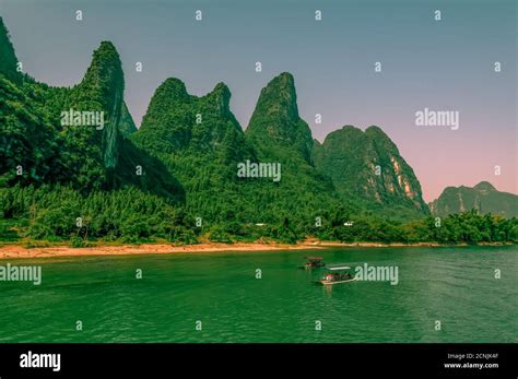 Picturesque Guilin karst landscape in China Stock Photo - Alamy