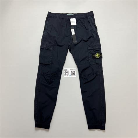 Штаны карго на резинке Stone Island темно-синие 31303 купить в Москве ...
