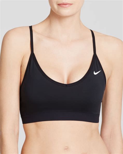 Lyst Nike Sports Bra Pro Indy In Black