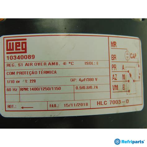 Motor Ventilador Evaporadora Hitachi TCYE30 Refriparts