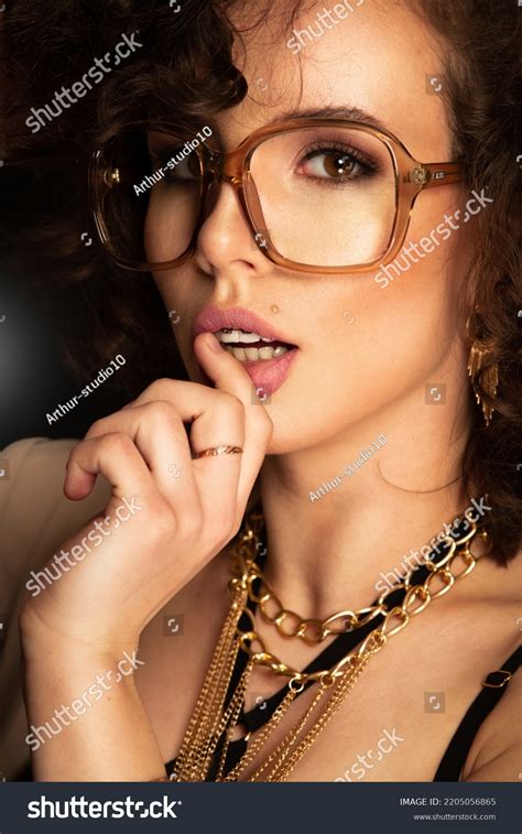 Brunette Girl Black Lingerie Stock Photo Shutterstock