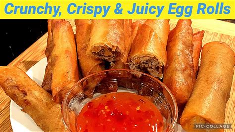 Crunchy Egg Rolls Best Egg Rolls Recipe Crispy Juicy Egg Rolls Veggie Egg Rolls Egg