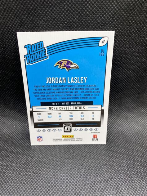 2018 Donruss Optic Rated Rookie Pink Jordan Lasley 199 Rookie RC EBay