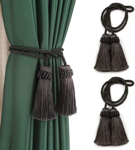 Fenghuangwu 2 Pack Curtain Tiebacks Handmade Decorative