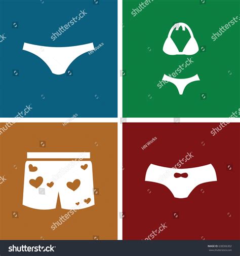 Lingerie Icons Set Set Lingerie Stock Vector Royalty Free Shutterstock