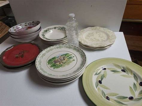 Pfaltzgraff Plates Gibson Bowls More Trice Auctions