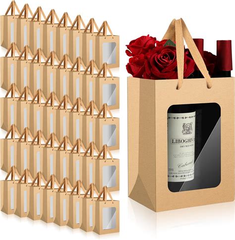 Amazon Fulmoon 120 Pcs Paper Gift Bags With Transparent Window 9