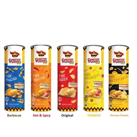 Mister Potato Chips G Original Hot Spicy Bbq Tomato Honey Cheese Shopee Malaysia