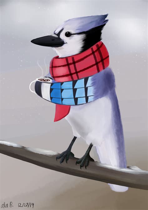 Winter Bluejay By Kingdorkster On Newgrounds
