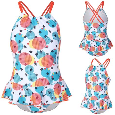 Jacenvly Swimwear For Girl Clearance New Style Girls Summer Fashion Cute Print Bikini