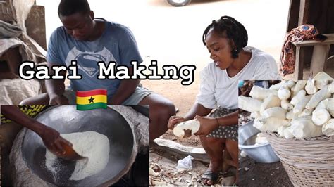 How Gari Garri Cassava Flakes Is Locally Made Sunyani Ghana