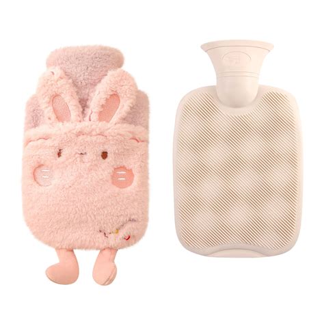 Moocorvic Hot Water Bottle With Cover 1L Bed Bottle With Soft Fleece