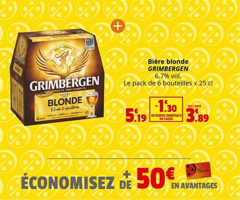 Promo Bière Blonde Grimbergen chez Coccimarket iCatalogue fr